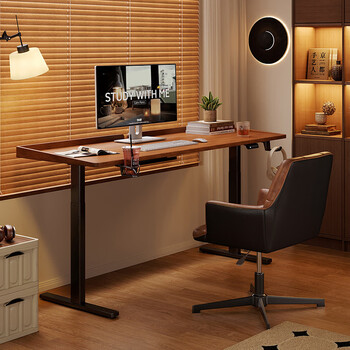 Gujia home furnishing solid wood lift computer desk gaming table workbench standing office dual motors with cable management rack lift study desk imported fas grade rubber wood | silent dual motors | retreat in case of obstruction 1.4m brand selection - door-to-door delivery + free installation dual motors