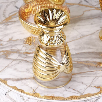 Pupan gold-plated cold kettle home decoration hotel decoration g piece cross-border glass water set gift set random spot dg+07301jh18ah 0ml