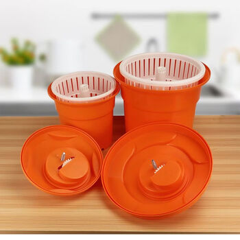 Fantasy commercial fruit and vegetable drying household salad dehydrator fruit kitchen manual draining vegetable bucket artifact fruit and vegetable dehydrator 12l small size