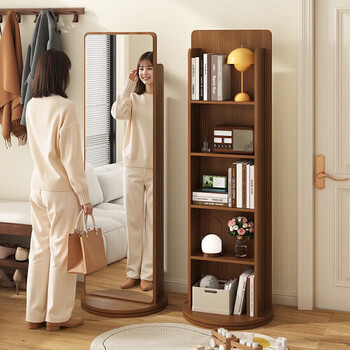 Millennium washington rotating storage dressing mirror full-length floor mirror home magazine bookshelf rotating storage fitting mirror 170*43 hu