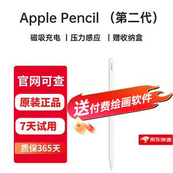 Apple apple pencil2 pen, original authentic second-hand stylus, first/second generation pen, ipad capacitive pen, tablet stylus 99 new, apple pencil2 pen + spare nib (99 new), free professional learning painting software - lightning delivery
