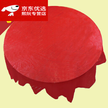 He jiagong disposable tablecloth rectangular round table light luxury no-wash oil-proof and waterproof thickened plastic white tablecloth extra thick red 1.8m*1.8m 10 sheets single sheet