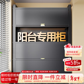 Zhifu steel dust-proof storage cabinet household flip-up door large capacity balcony storage cabinet living room utility cabinet bookcase storage rack gray 2 doors length 60 width 32 height 80cm