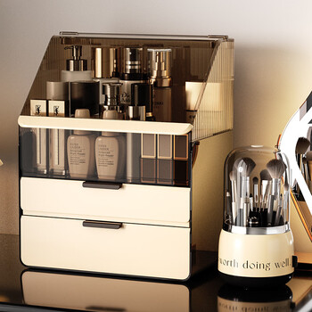 Pupan cosmetics storage box desktop high-end large-capacity dressing table skin care product storage rack dust-proof storage rack drawers are smooth and not stuck