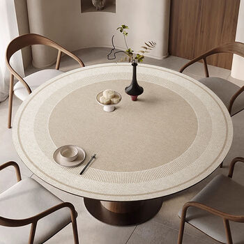 Fantasy style round table tablecloth, no-wash round coffee table mat, dining table mat, stain-resistant tablecloth, huanci jinnian round table mat + a +, place an order with confidence, free shipping and returns if not satisfied, round diameter 140cm to protect the desktop