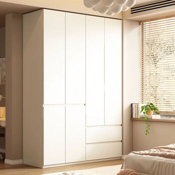 Fantasy grade european pine board segmented wardrobe bedroom cabinet style wardrobe 0.8 wide x 2.4 high x 60 deep two-door wardrobe + nf grade