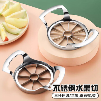 Pupan cut apple splitter large size 304 stainless steel pear orange knife slicing and dividing tool fruit corer apple cutter color box 12 pieces large size