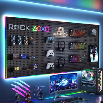Millennium washington hole board esports storage rack wall computer desk storage rack hardware tool wall display rack 100*160 black