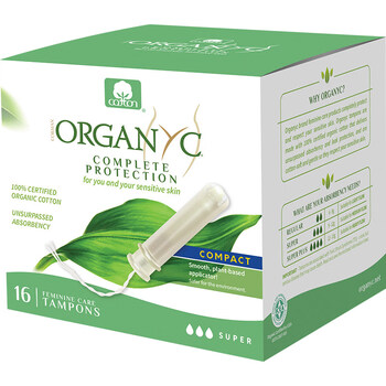 Organyc european tampon sanitary napkin built-in catheter type 16 organic pure cotton core upgraded model large flow 16
