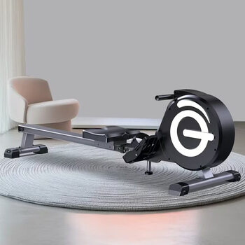 Zailu magnetic resistance silent painting rowing machine home fitness aerobic trainer multifunctional universal sculls foldable storage gym dark gray magnetic silent + folding + resistance adjustment