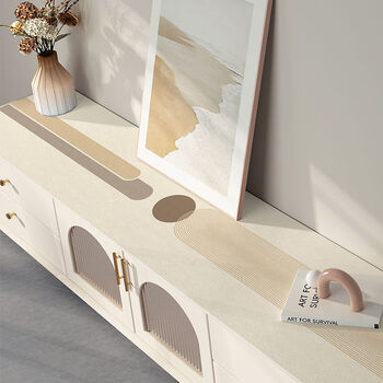 Maofeng tv cabinet tablecloth, sideboard table mat, no-wash shoe-shining cabinet mat, piaoyu 35cmx220cm (layer-by-layer testing for safety and environmental protection)