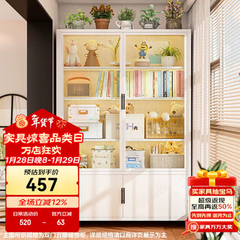 Chushiyou balcony storage locker integrated wall-mounted sun protection steel multi-layer household storage large capacity living room bookcase cabinet