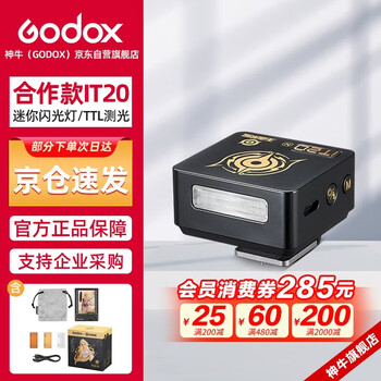 Godox it20 mini flash, small hot shoe interface, on-camera flash, convenient outdoor shooting, portrait digital mirrorless unit, king of glory cooperation model, black nikon version