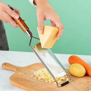 Zhong zhanggui multifunctional grater 304 stainless steel potato grater kitchen household food grade special grater artifact 304 grater small square hole rosewood