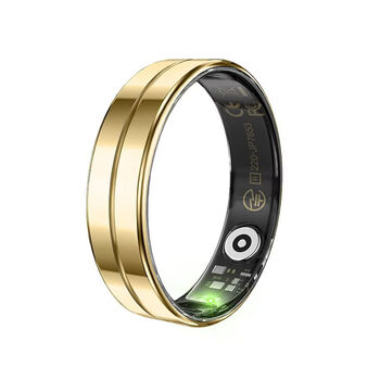 Kpep kaipu r11s smart ring, the ultimate ultra-thin ring, sports and health monitoring, heart rate, blood oxygen and body temperature, waterproof, canyang gold, extremely thin + long battery life + gesture control 9 inner diameter 18.9mm