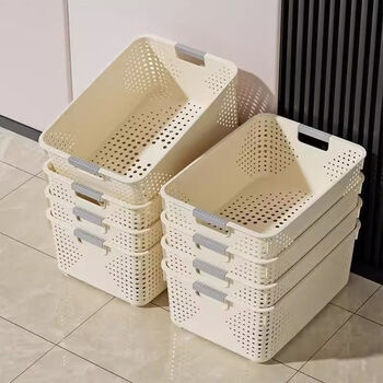 Fantasy sundry storage basket kitchen cabinet storage box dormitory wardrobe clothes organizer 2 pieces high extra large size