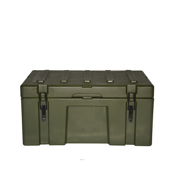 1+rotomolding box storage box off-road car trunk military green tool car storage box props handling box black small size 50l (without wheels)