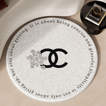 Yusenyi american round living room carpet 2025 new high-end sofa plush coffee table floor mat study gaming chair foot mat fenyu c round imitation cashmere customized contact customer service