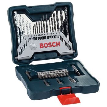 Bosch (bosch) original power tool accessories 33-piece twist drill bits, woodworking bit mixed set, masonry impact drill, 33-piece bit set, box