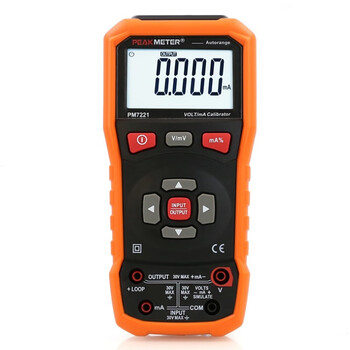 Peakmeter huayi pm7221 process calibrator multimeter dc voltage and current standard source signal generator 24ma source