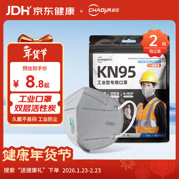Chaoya dust mask kn95 activated carbon mask anti-formaldehyde anti-ash dust haze adult mask individually packaged 2 pieces