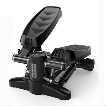 Shantou lincun home mini hydraulic stepper fitness equipment with tension rope indoor leg training stepper black