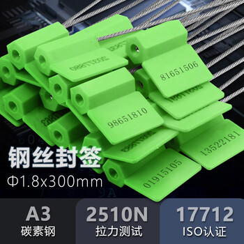 Junyue logistics lead seal disposable steel wire seals oil tanker coal container anti-theft locking buckle shipping container seal with number ton bag paint bucket tight label tie 028b sky blue 100 strips - random code