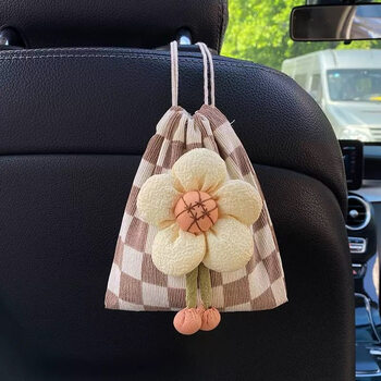 Shantou lincun arctic forest activated carbon bag new car formaldehyde removal and odor removal car air purification brown grid formaldehyde removal carbon bag beige flower single