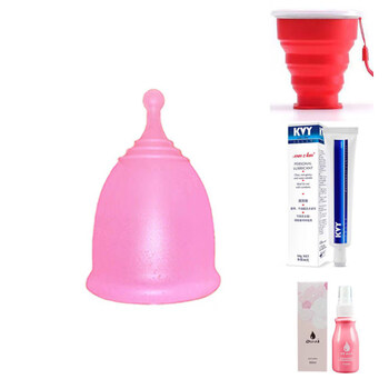 1dobna menstrual cup, moon cup, built-in tampon, aunt cup artifact, menstrual leak-proof swimming liter, one piece + disinfectant lubricant + cleaning cup (remark size required) 1 piece