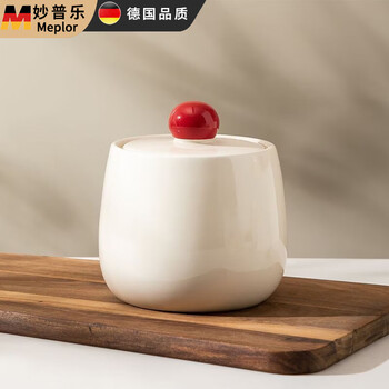 Miaopule ceramic stew pot water-proof stew household soup cup earthen pot steamed egg custard special bowl soup baby food supplement tableware single cream stew cup_red