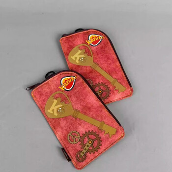 Fat donglai same style key bag women's retro print export japanese single conduo wallet retro gear key print red two pack 18*11