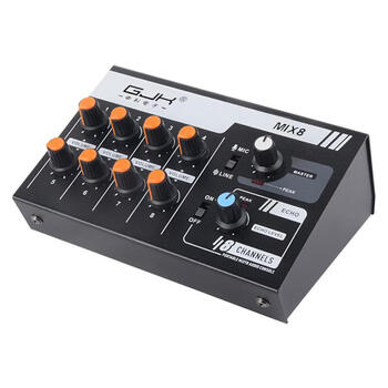 Mx400 four-way mixer microphone amplifier multi-input mixing console small mini 8-way with reverb