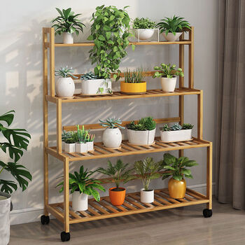 Fantasy storage rack flower rack living room bedroom storage storage rack floor-standing pothos succulent plant rack three layers + 40 long + j style flower rack