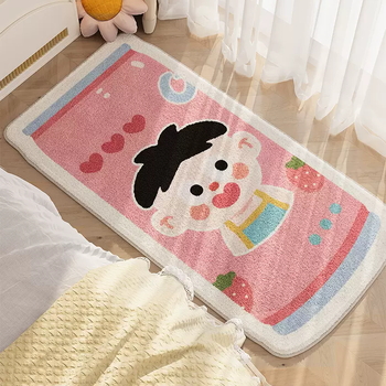 Yusenyi childhood carpet bedroom winter living room bedside blanket new cartoon carpet floor mat room coffee table lamb wangzai milk 200cm250cm universal for bedroom and living room