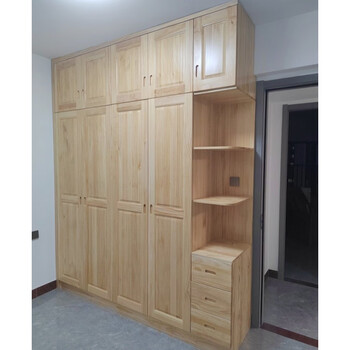 Gefuya whole house custom wardrobe solid wood red oak cherry ash overall cloakroom log furniture customized in guangzhou factory new zealand pine varnish door and cabinet installation deposit 880 square meters