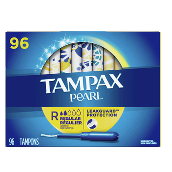 1tampax pearl catheter tampons mixed pack non-leaking menstrual sanitary napkins 96 count upgraded normal flow rate 96 count
