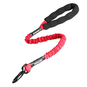 Do do pet dog rope pet dog leash high elastic explosion-proof traction rope elastic rope telescopic dog rope pet dog supplies red high elastic explosion-proof punch-round rope standard style (can stretch 75-115cm)