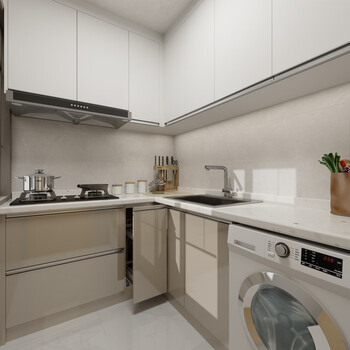 Zhong zhang gui hong kong public housing home kitchen integrated cabinets customized stainless steel floor cabinets wall cabinets quartz stone whole house furniture decoration 188 to 400