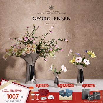 Georg jensen george jensen new year's gift georg jensen wedding gift bloom flower vase living room dining table nordic ornaments medium size