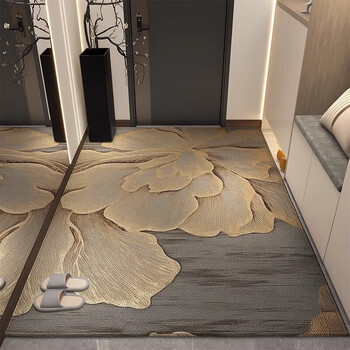 Chuangmaxi home entrance floor mat non-slip foot mat entry entrance bathroom kitchen floor mat carpet stain-resistant absorbent mat 80*120cm
