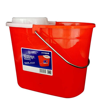 Bead plastic thickened plastic old-fashioned squeeze floor mop bucket mop basket no. 1 complete set (bucket + cover)