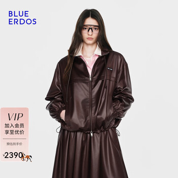 Blue erdos2026 early spring new retro versatile stand-up collar zipper jacket for women b2265j016 cocoa brown s (160)
