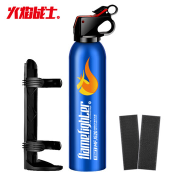Flame warrior car fire extinguisher car home car dry powder fire extinguisher portable fire fighting equipment fire extinguisher 520g carbon dioxide dry powder blue (explosion-proof, high temperature resistant and anti-freeze)