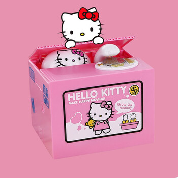 Douchi selected children's day gifts children's birthday gifts piggy bank stealing money cat piggy bank for boys, girls and children to save money stealing cat piggy bank kt cat