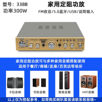 Lossless power amplifier 5.0 cinema high power fever hifi fixed resistance bluetooth audio amplifier 338b