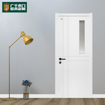 Guangqian doors wooden door bedroom door room door wooden composite low carbon painted wooden door simple modern jap-4b deckard 2 open paint (sapele/red oak)