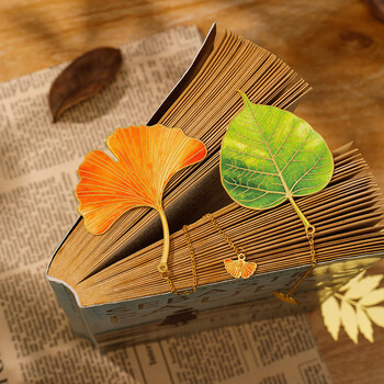 Tianse teacher's day gift box ginkgo vein bookmark metal ancient style gift for female teacher souvenir metal chinese style gift souvenir birthday annual party ts-6350