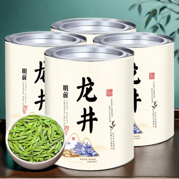 Food fragrant longjing 2024 new tea mingqian green tea hangzhou longjing spring tea bulk tea first-class gift fried green bean fragrance 500g 500g