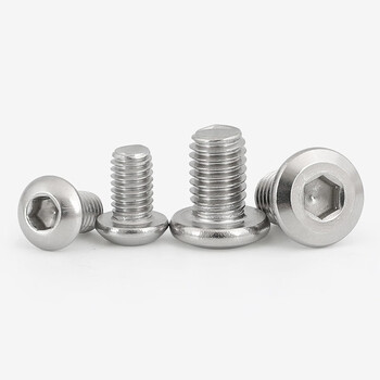 Weiwang 304 stainless steel anti-theft door hinge connection screws, mushroom head round head door and window hexagonal head screws, semi-round head hexagonal m6*10 (10 pieces)