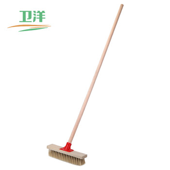 Weiyang floor brush long handle soft bristle head 27cm pole length 120cm tile floor deck courtyard moss toilet brush 1 pack